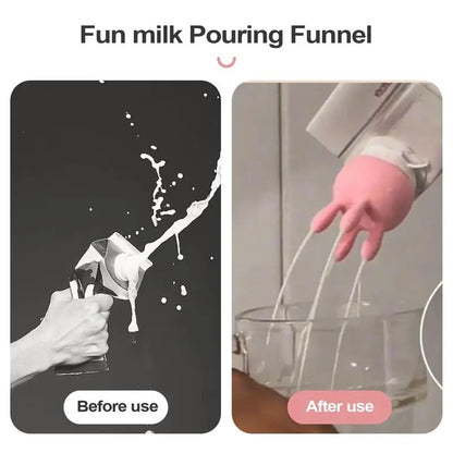 Funny Milk Pouring Bottle Cap